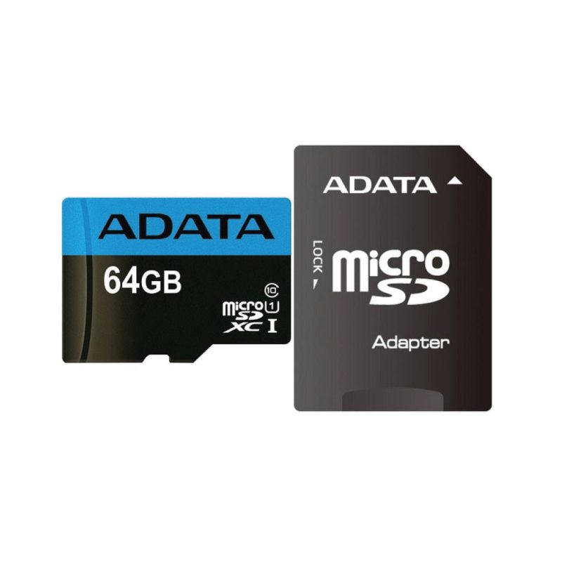 64 g کارت حافظه microSDXC ای دیتا مدل Premier V10 A1 کلاس 10 استاندارد UHS-I سرعت 100MBps ظرفیت 64 گیگابایت